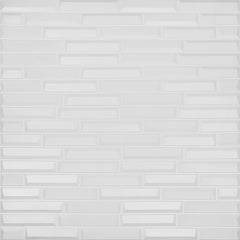 3D Duvar Paneli - Tuğla Desen Beyaz