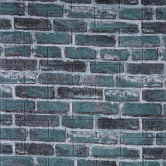 3D Duvar Paneli – Yeşil Siyah Tuğla Desen - 77x70 cm