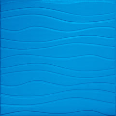 Wave 3D Duvar Paneli – Mavi - 70x70 cm