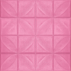 Aqua Leaf 3D Duvar Paneli – Pembe - 70x70 cm
