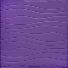 Wave 3D Duvar Paneli – Mor - 70x70 cm