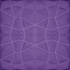 3D Duvar Paneli - Prizma Mor Geometrik