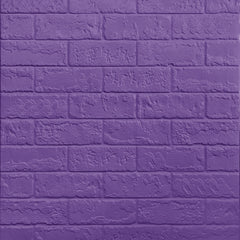 Aqua Brick 3D Duvar Paneli – Mor - 70x70 cm