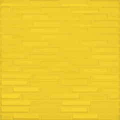 3D Wall Panel - Brick Pattern Yellow