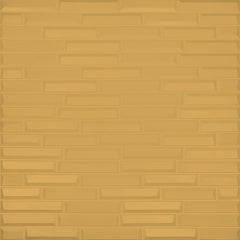 3D Duvar Paneli - Tuğla Desen Altın