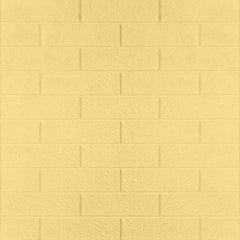 3D Duvar Paneli – Klasik Tuğla Desen Açık Sarı