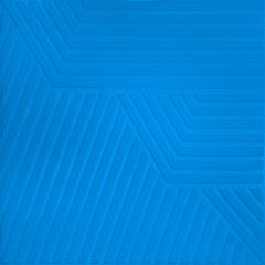 3D Wall Panel – Geometric Line Pattern Blue - 70x70 cm
