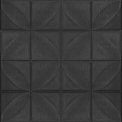 Aqua Leaf 3D Duvar Paneli – Siyah