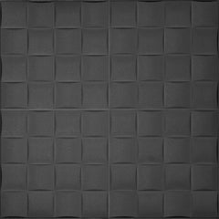 3D Wall Panel – Square Pattern Black
