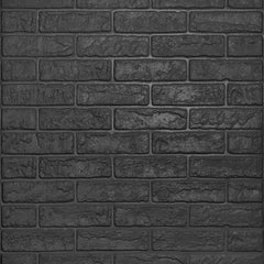 Aqua Brick 3D Duvar Paneli – Siyah - 77x70 cm