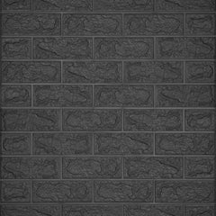 3D Duvar Paneli – Siyah Taş Tuğla Desen