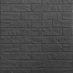 Aqua Brick 3D Duvar Paneli – Antrasit Siyah - 70x70 cm