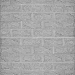 3D Duvar Paneli – Gri Taş Tuğla Desen