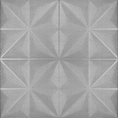 Aqua Diamond 3D Duvar Paneli – Gri - 70x70 cm