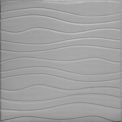 Wave 3D Duvar Paneli – Gri - 70x70 cm