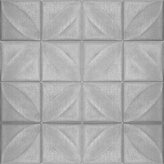 Aqua Leaf 3D Duvar Paneli – Gri