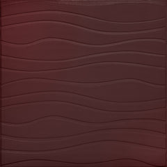 Wave 3D Duvar Paneli – Koyu Kahverengi - 70x70 cm