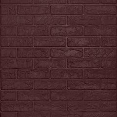 Aqua Brick 3D Duvar Paneli – Koyu Kahverengi - 77x70 cm