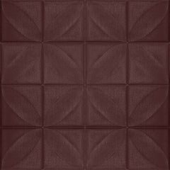 Aqua Leaf 3D Duvar Paneli – Kahverengi - 70x70 cm