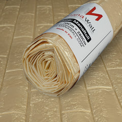 3D Wall Panel - Gold Cream Brick Pattern Roll - 280x70 cm 