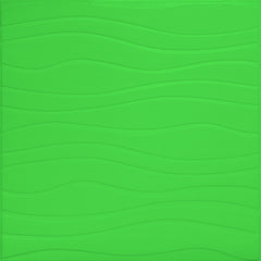 Wave 3D Duvar Paneli – Yeşil - 70x70 cm