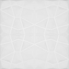 3D Wall Panel - Prism White Geometric