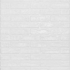 Aqua Brick 3D Duvar Paneli – Beyaz - 77x70 cm