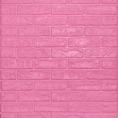 Aqua Brick 3D Duvar Paneli – Pembe - 77x70 cm