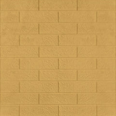 3D Duvar Paneli – Altın Sarısı Tuğla Desen