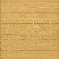 Aqua Brick 3D Duvar Paneli – Altın Sarısı - 77x70 cm