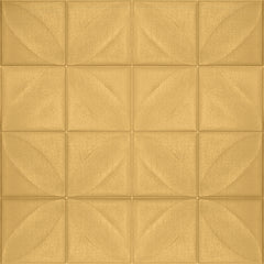 Aqua Leaf 3D Duvar Paneli – Altın - 70x70 cm