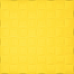 3D Wall Panel – Square Pattern Yellow