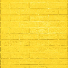 Aqua Brick 3D Duvar Paneli – Parlak Sarı - 77x70 cm